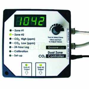 Grozone CO2D- 0-5000 PPM Dual Zone CO2 Controller