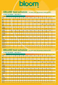 Bloom Feed Shedule Chart
