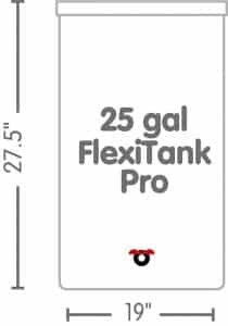 25 gal flexi tank pro dimensions