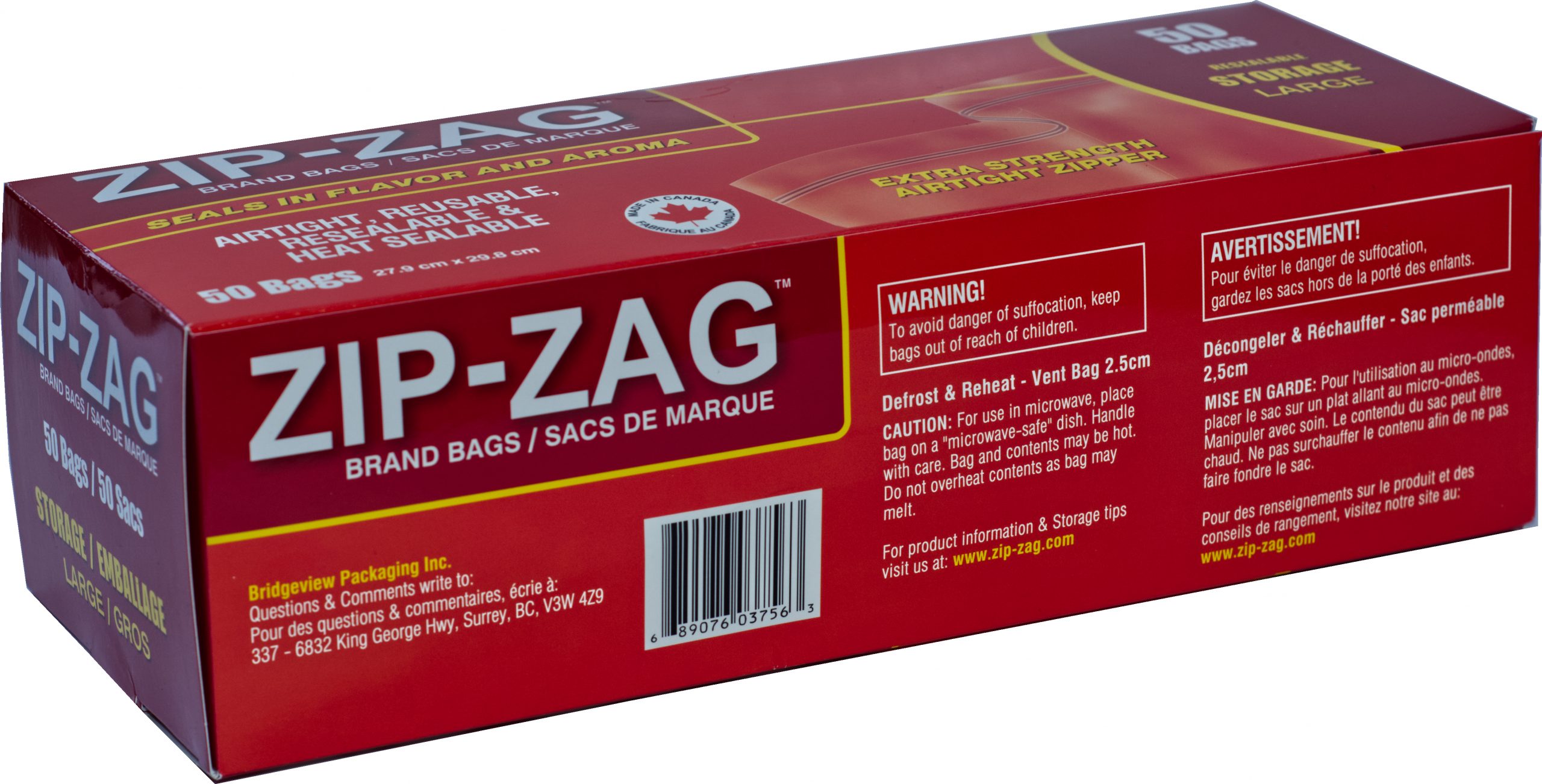 XL Zip Zag Bags - 50 Pack ⋆ HTG Supply Hydroponics & Grow Lights