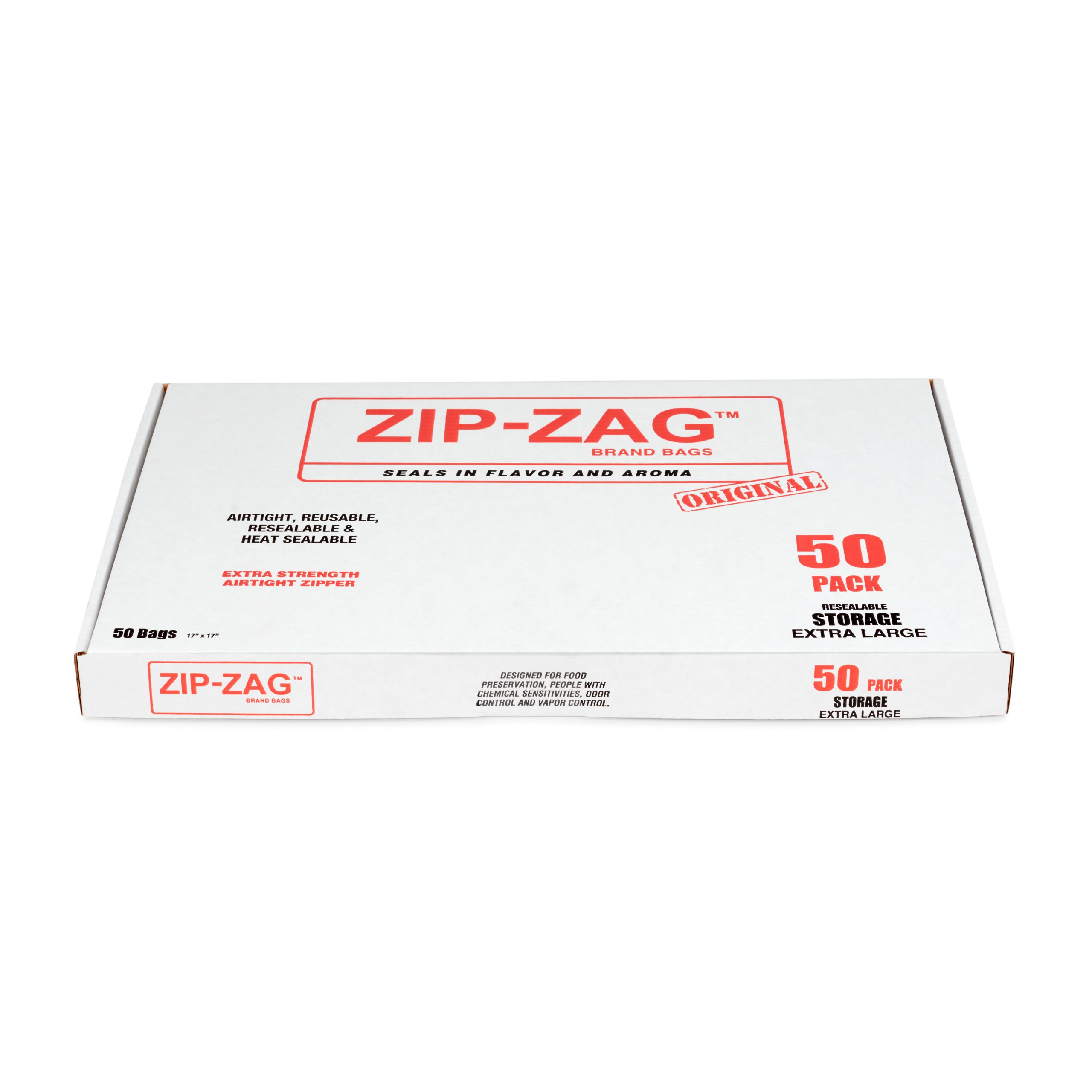 Zip Zag Bag XL 50 pack (2 lb) Smell Proof Bags Web Hydroponics