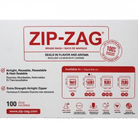 Zip Zag Bag Large 50 pack (1/2 lb) Smell Proof Reusable Bag