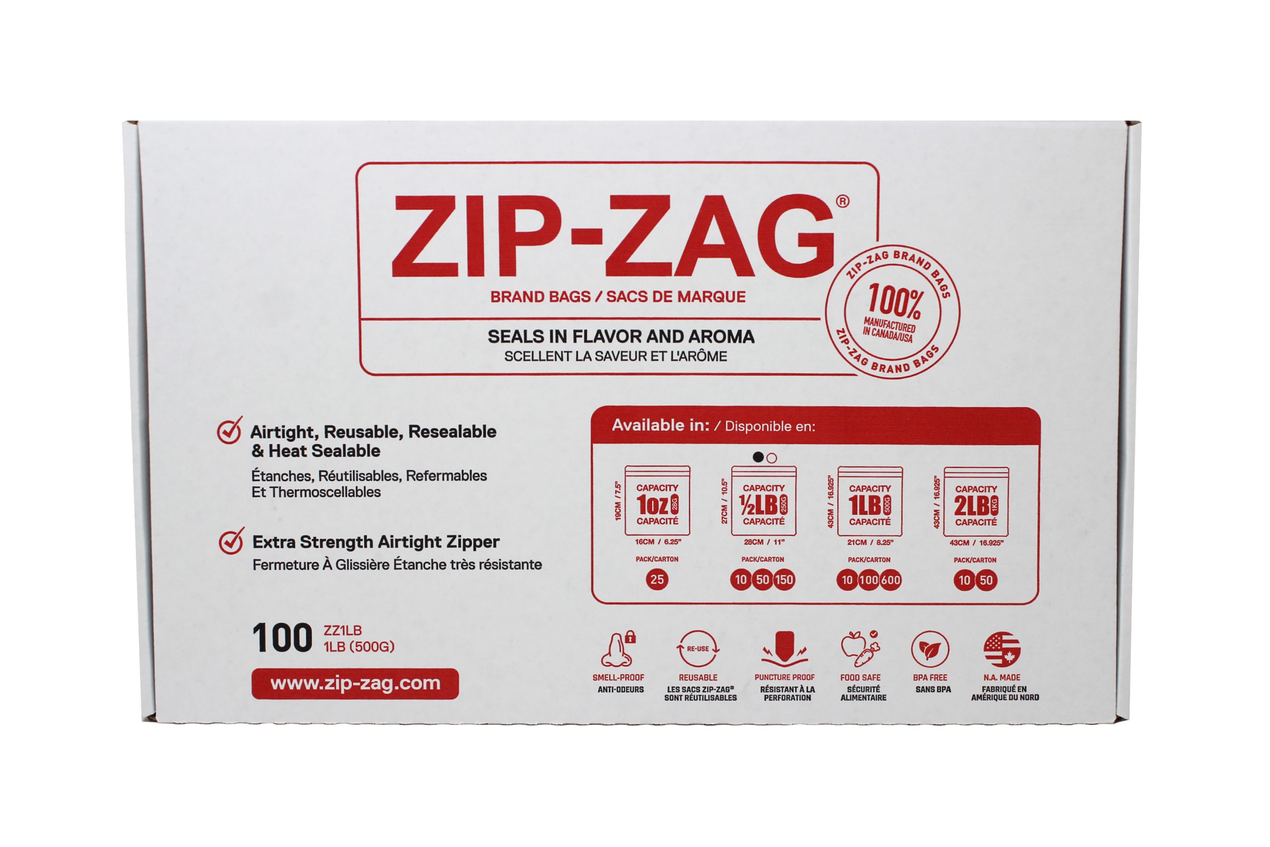 Ziplock bags | 100 pack